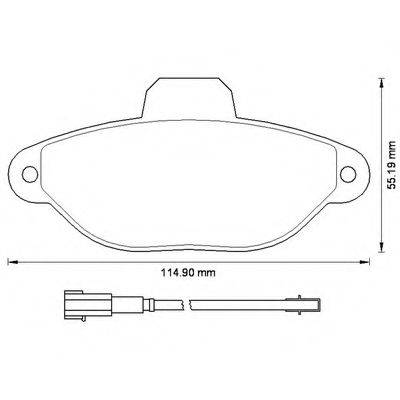 BENDIX 573267B Комплект гальмівних колодок, дискове гальмо