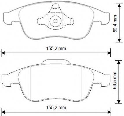 BENDIX 573268B Комплект гальмівних колодок, дискове гальмо