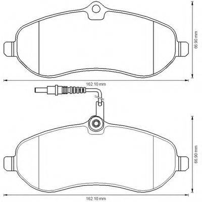 BENDIX 573280B Комплект гальмівних колодок, дискове гальмо