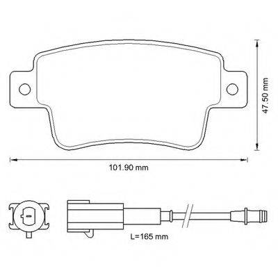 BENDIX 573345B Комплект гальмівних колодок, дискове гальмо