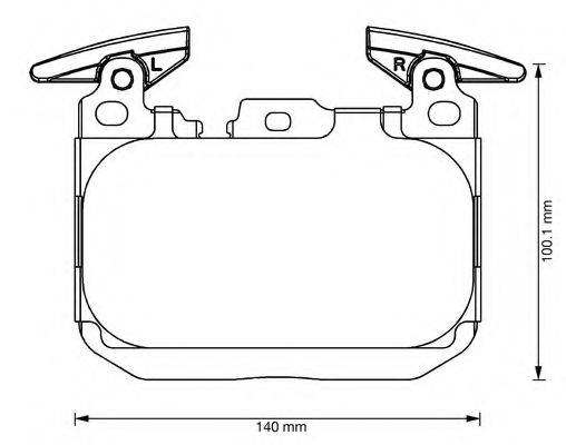 BENDIX 573355B Комплект гальмівних колодок, дискове гальмо