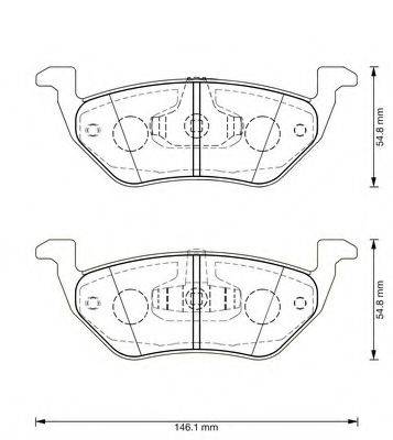 BENDIX 573365B Комплект гальмівних колодок, дискове гальмо