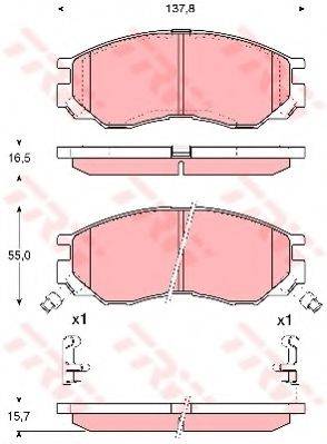 DR!VE+ DP1010100187 Комплект гальмівних колодок, дискове гальмо