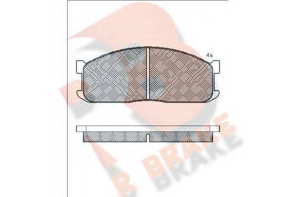 R BRAKE RB0687 Комплект гальмівних колодок, дискове гальмо