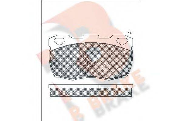 R BRAKE RB0799 Комплект гальмівних колодок, дискове гальмо