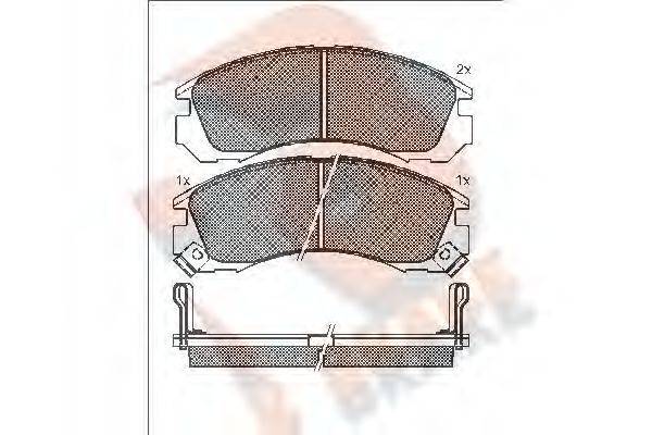 R BRAKE RB0979 Комплект гальмівних колодок, дискове гальмо