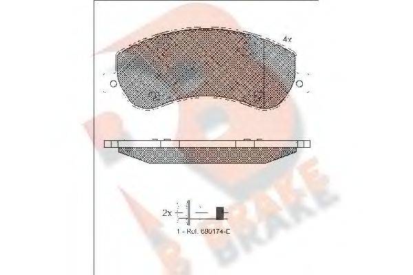 R BRAKE RB1793204 Комплект гальмівних колодок, дискове гальмо