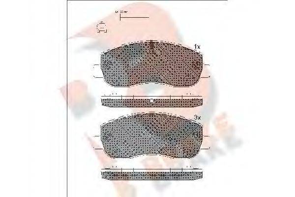 R BRAKE RB1999 Комплект гальмівних колодок, дискове гальмо