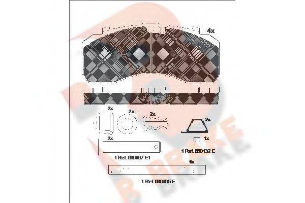 R BRAKE RB2091G Комплект гальмівних колодок, дискове гальмо