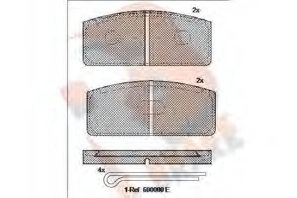 R BRAKE RB0029 Комплект гальмівних колодок, дискове гальмо