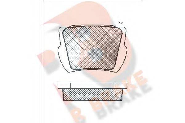 R BRAKE RB0040 Комплект гальмівних колодок, дискове гальмо