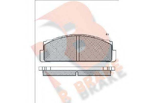 R BRAKE RB0041 Комплект гальмівних колодок, дискове гальмо