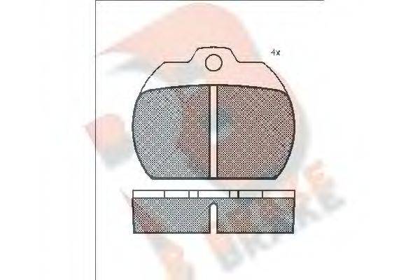 R BRAKE RB0161 Комплект гальмівних колодок, дискове гальмо