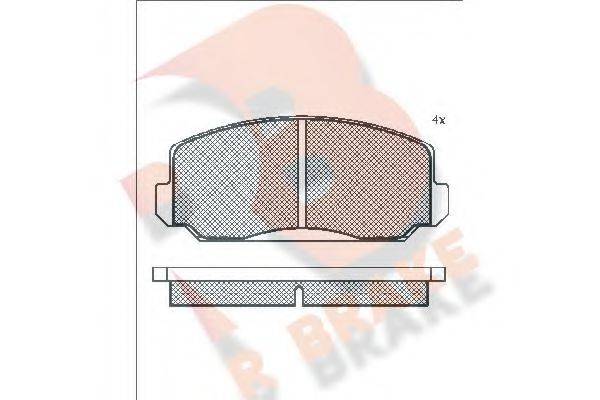 R BRAKE RB0229 Комплект гальмівних колодок, дискове гальмо