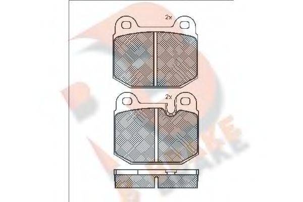 R BRAKE RB0307 Комплект гальмівних колодок, дискове гальмо