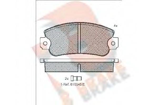 R BRAKE RB0418 Комплект гальмівних колодок, дискове гальмо