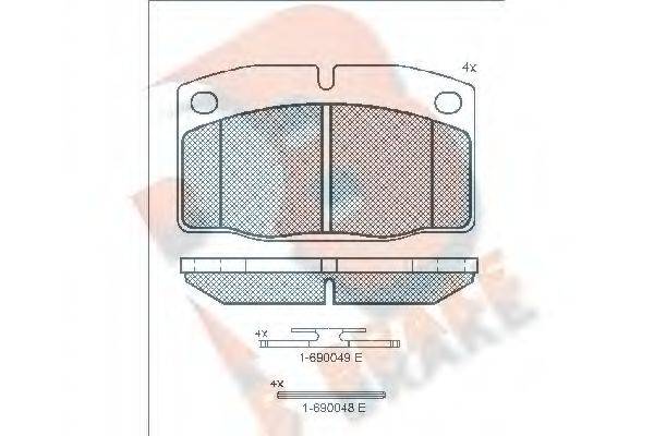 R BRAKE RB0454073 Комплект гальмівних колодок, дискове гальмо