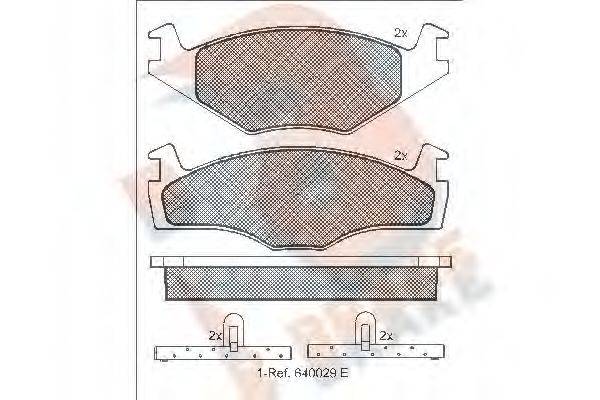 R BRAKE RB0460 Комплект гальмівних колодок, дискове гальмо