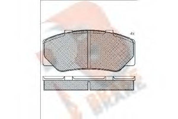 R BRAKE RB0472 Комплект гальмівних колодок, дискове гальмо