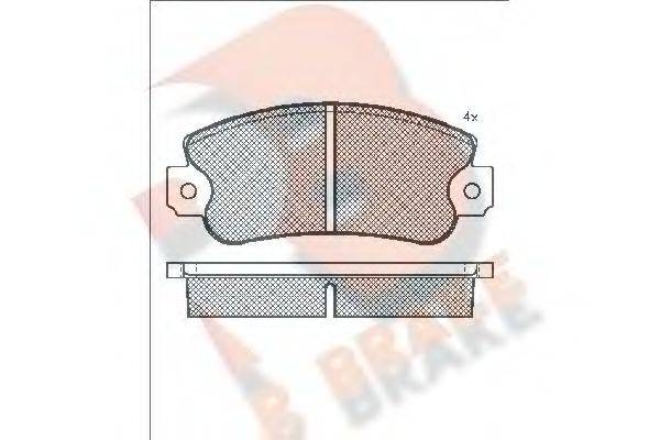 R BRAKE RB0474 Комплект гальмівних колодок, дискове гальмо