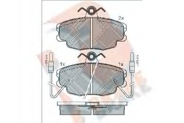 R BRAKE RB0554 Комплект гальмівних колодок, дискове гальмо