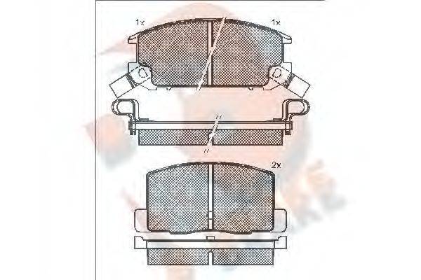 R BRAKE RB0656 Комплект гальмівних колодок, дискове гальмо