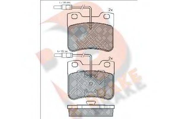 R BRAKE RB0691 Комплект гальмівних колодок, дискове гальмо