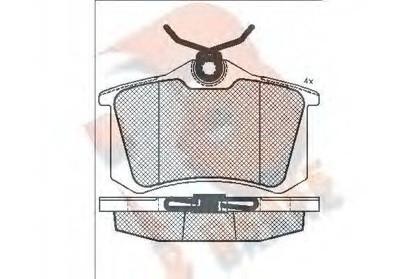 R BRAKE RB0697 Комплект гальмівних колодок, дискове гальмо