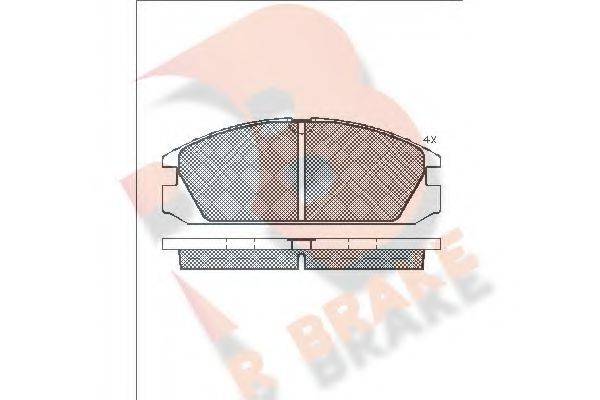 R BRAKE RB0749 Комплект гальмівних колодок, дискове гальмо