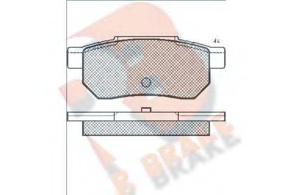 R BRAKE RB0751 Комплект гальмівних колодок, дискове гальмо