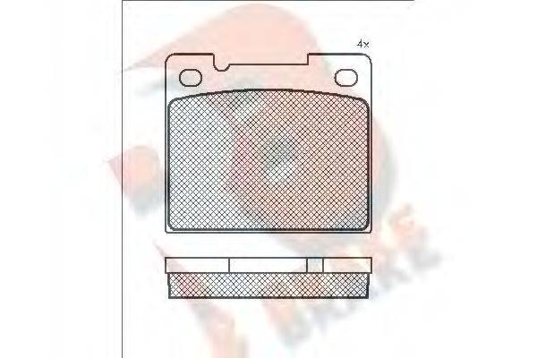 R BRAKE RB0770 Комплект гальмівних колодок, дискове гальмо