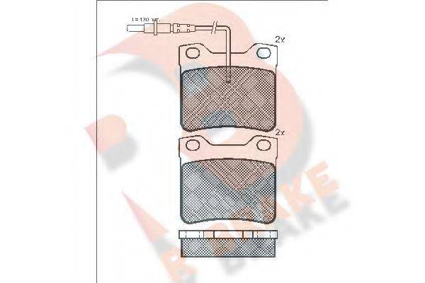 R BRAKE RB0787 Комплект гальмівних колодок, дискове гальмо