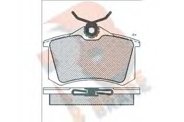R BRAKE RB0789 Комплект гальмівних колодок, дискове гальмо