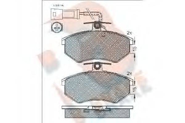 R BRAKE RB0836 Комплект гальмівних колодок, дискове гальмо