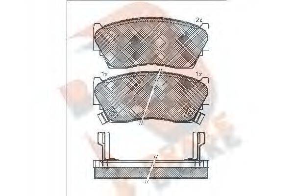 R BRAKE RB0882 Комплект гальмівних колодок, дискове гальмо