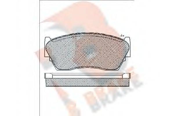 R BRAKE RB0937 Комплект гальмівних колодок, дискове гальмо