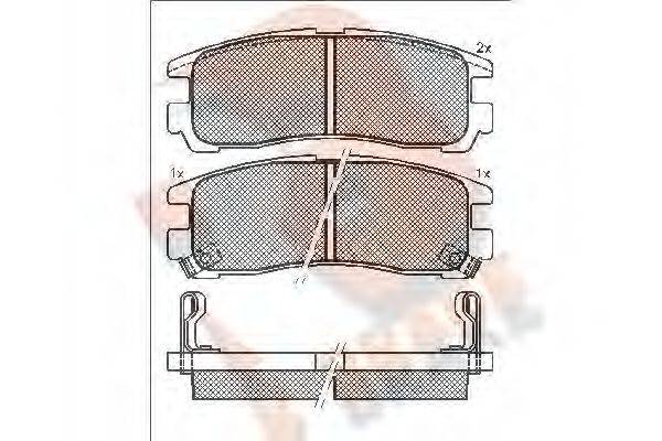 R BRAKE RB0981 Комплект гальмівних колодок, дискове гальмо