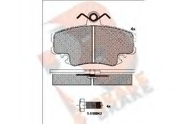 R BRAKE RB0993204 Комплект гальмівних колодок, дискове гальмо