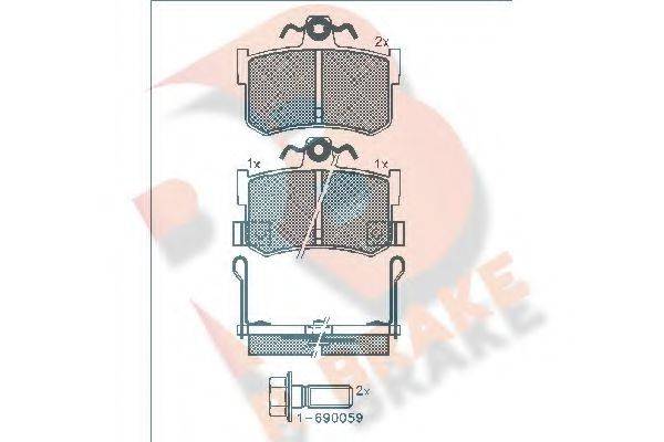 R BRAKE RB0995701 Комплект гальмівних колодок, дискове гальмо