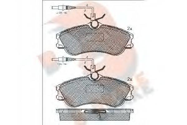 R BRAKE RB1136 Комплект гальмівних колодок, дискове гальмо