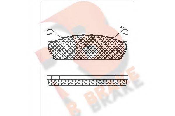 R BRAKE RB1186 Комплект гальмівних колодок, дискове гальмо