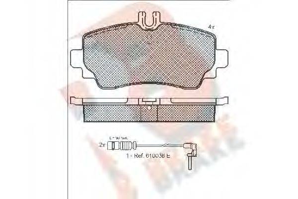 R BRAKE RB1233 Комплект гальмівних колодок, дискове гальмо