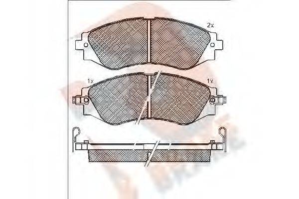 R BRAKE RB1260 Комплект гальмівних колодок, дискове гальмо