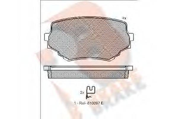 R BRAKE RB1319 Комплект гальмівних колодок, дискове гальмо