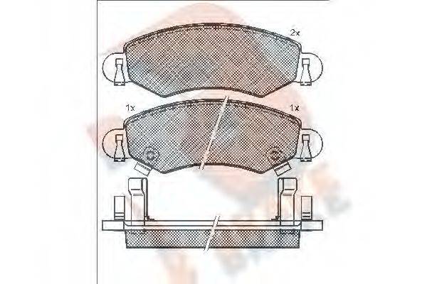 R BRAKE RB1368 Комплект гальмівних колодок, дискове гальмо