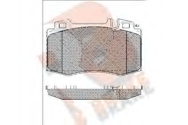 R BRAKE RB1389 Комплект гальмівних колодок, дискове гальмо