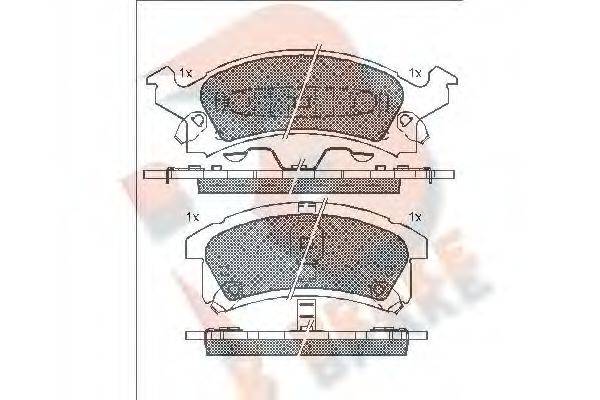 R BRAKE RB1413 Комплект гальмівних колодок, дискове гальмо