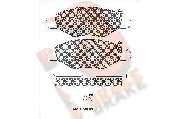 R BRAKE RB1439 Комплект гальмівних колодок, дискове гальмо