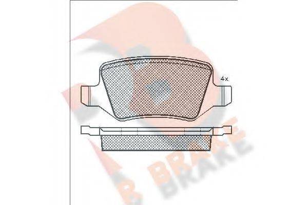 R BRAKE RB1510 Комплект гальмівних колодок, дискове гальмо