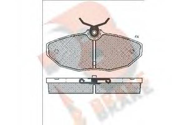 R BRAKE RB1546 Комплект гальмівних колодок, дискове гальмо